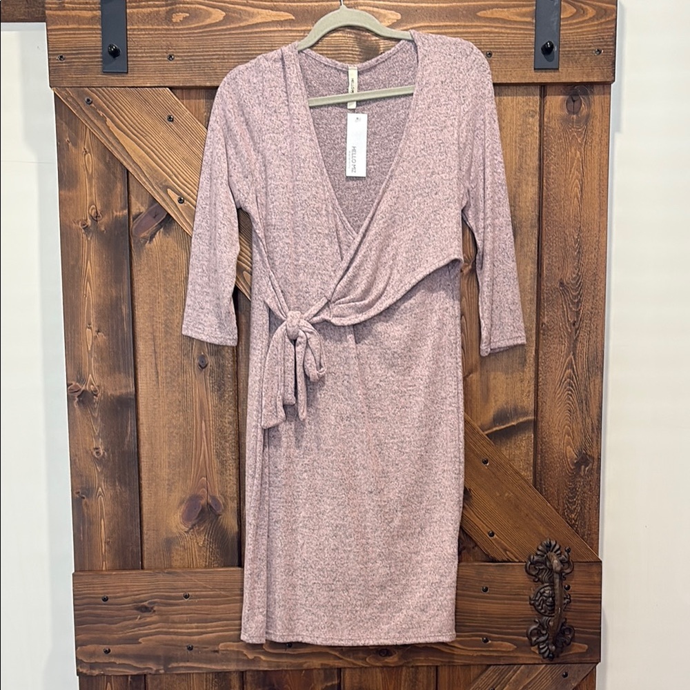 Purple Maternity Wrap Dress